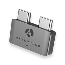 Load image into Gallery viewer, Afterplug Dual Type-C Short Extender, USB-C Thunderbolt 3 Female to Male Extension Adapter, 40Gbps, 100W PD, 5k Video for MacBook Pro 2020 2019 2018 2017 13" 15" 16" & MacBook Air with Case Cover