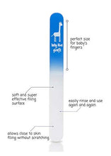 Load image into Gallery viewer, Baby Nail File by baby blue giraffe (Blue) The Original Glass Baby Nail File - 100% Manufactured in Europe