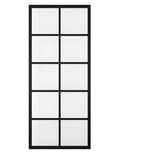 Load image into Gallery viewer, JUBEST DIY Glass Sliding Barn Door, 36in x 84in Modern French Door, Sturdy Clear Tempered Glass Aluminum Frame Sliding Closet Kitchen Door, Pocket Interior Door, Pre-Drilled Holes Easy Assembly