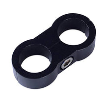 Load image into Gallery viewer, -6AN Hose Separator Clamp - Fuel line Mounting Clamps,Aluminum Hose Fitting Adapter, Great for 3/8 Fuel Hose, Oil Line, Brake Line, Water Pipe and Gas Line,4Pcs/Pack,Black