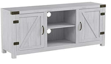 Load image into Gallery viewer, Walker Edison Furniture Company Farmhouse Barn Wood Universal Stand for TV's up to 64" Flat Screen Living Room Storage Cabinet Doors and Shelves Entertainment Center, 58 Inch, Stone Grey