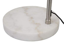 Load image into Gallery viewer, Real Marble Base Steel Adjustable Arching LED Floor Lamp, 81" H (90-6931AB)
