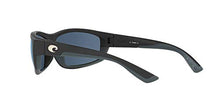 Load image into Gallery viewer, Costa Del Mar Men's Saltbreak Polarized Rectangular Sunglasses, Matte Black/Grey Blue Mirrored Polarized-580P, 65 mm