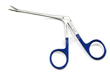 Load image into Gallery viewer, New German Hartman Alligator Micro Forceps 3.5 Inches Serrated Blue Rings ENT Instruments CYNAMED