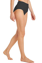 Load image into Gallery viewer, Micosuza Women's Swim Bottom High Waist Retro Basic Full Coverage Bikini Tankini Swimsuit Briefs Black