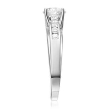 Load image into Gallery viewer, TWJC 14k Real White Gold Solid Wedding Engagement Ring - Size 7