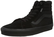 Load image into Gallery viewer, Vans Men's Hi-Top Trainers Sneaker, Suede Canvas Black Black, 9.5