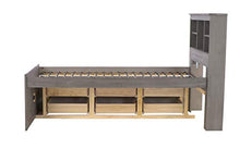 Load image into Gallery viewer, Discovery World Furniture Charcoal Twin Bookcase Bed with 6 Drawers