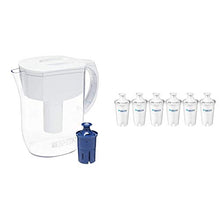 Load image into Gallery viewer, Brita Water Pitcher with 1 Longlast Filter, Large 10 Cup, White & 35557 Replacement Filters for Pitchers and Dispensers, 6 Count
