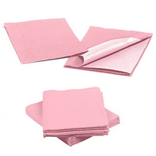 Load image into Gallery viewer, 50 Pink Disposable Dental Bibs 13" x 18", Tattoo Piercing Waterproof Patient Bib