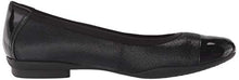 Load image into Gallery viewer, Clarks Women's Sara Orchid Ballet Flat, Black Leather Combi, 8.5