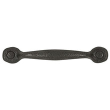 Load image into Gallery viewer, Hickory Hardware P3000-BI-10B Refined Rustic Collection Pull, 3-3/4 Inch (96mm) Center, Black Iron, 10 Each