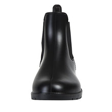 Load image into Gallery viewer, Women's Short Rain Boots Waterproof Black Elastic Slip On Ankle Booties, 7.5, Black