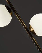 Load image into Gallery viewer, Brightech Sphere - Mid Century Modern 2 Globe Floor Lamp for Living Room Bright Lighting - Contemporary LED Standing Light for Bedrooms & Offices - Gold/Antique Brass Indoor Pole Light