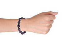Load image into Gallery viewer, Bling Jewelry Purple Pave Crystal Ball Amethyst Beads Shamballa Inspired Bracelet for Men for Women Black Cord String Adjustable