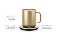 Load image into Gallery viewer, Ember Temperature Control Smart Mug 2, 10 oz, Gold, 1.5-hr Battery Life - App Controlled Heated Coffee Mug