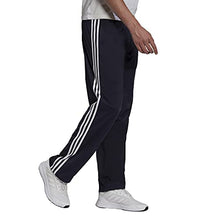 Load image into Gallery viewer, adidas Men's Essentials Warm-Up Open Hem 3-Stripes Tracksuit Bottoms, Legend Ink/White, Small