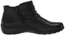 Load image into Gallery viewer, Clarks Women's Cora Rouched Ankle Boot, Black Leather, 9