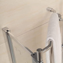 Load image into Gallery viewer, Shower Door Hinged Frameless Clear Glass Bathtub Door Chrome Finish (55"X39") -1/4"