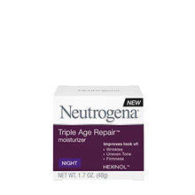 Load image into Gallery viewer, Neutrogena Triple Age Repair Anti-Aging Night Cream with Vitamin C; Fights Wrinkles & Even Tone, Dark Spot Remover & Firming Anti-Wrinkle Face & Neck Cream; Glycerin & Shea Butter, 1.7 oz