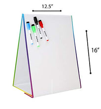 Load image into Gallery viewer, Tabletop Magnetic Easel & Whiteboard (2 Sides) Includes: 4 Dry Erase Markers. Drawing Art White Board Educational Kids Toy