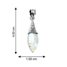 Load image into Gallery viewer, Silver Palace Sterling Silver Natural Rainbow Moonstone Pendant for Women and Girls