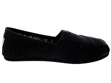 Load image into Gallery viewer, TOMS Women's Classic Alpargata Slip-On Shoe Black On Black Canvas 7 M