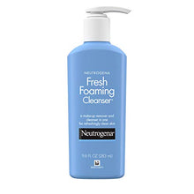 Load image into Gallery viewer, Neutrogena Fresh Foaming Facial Cleanser & Makeup Remover with Glycerin, Oil-, Soap- & Alcohol-Free Daily Face Wash Removes Dirt, Oil & Waterproof Makeup, Non-Comedogenic, 9.6 fl. oz