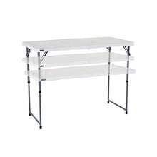 Load image into Gallery viewer, Lifetime Height Adjustable Craft Camping and Utility Folding Table, 4 ft, 4'/48 x 24, White Granite