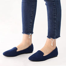 Load image into Gallery viewer, COASIS Women's Classic Ballet Flats Slip on Comfort Walking Dress Shoes Navy