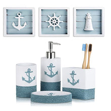 Load image into Gallery viewer, Nautical Wall Decor Set and Bathroom Accessories