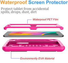 Load image into Gallery viewer, BMOUO for Samsung Galaxy Tab A 8.0 Case 2019 SM-T290/T295, Tab A 8.0 2019 Case with Screen Protector, Shockproof Light Weight Handle Stand Galaxy Tab A 8.0 inch 2019 Kids Case Without S Pen - Rose