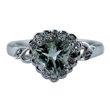 Load image into Gallery viewer, Carillon Stunning Green Amethyst Natural Gemstone Trillion Shape Wedding Ring 925 Sterling Silver (Yellow Gold Plated) Jewelry For Women for Men