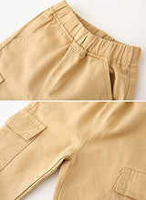 Load image into Gallery viewer, Feidoog Toddler Baby Boys 2 Pack Sweatpants Solid Cotton Elastic Waist Trousers Active Jogger Pants,Blue+Khaiki,4-5T