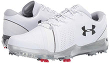 Load image into Gallery viewer, Under Armour Men's Spieth III Golf Shoe, White (102)/Overcast Gray, 12