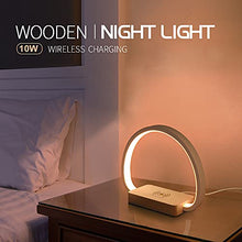 Load image into Gallery viewer, Bedside Table Lamp with USB Port, Table Light with Wireless Charger, Night Light with Touch Control 3 Color Modes&Stepless Dimming for Reading, Bedside, Bedroom, Living Room, Nightstands, Office Use