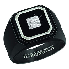 Load image into Gallery viewer, The Danbury Mint Black Ice Men's Diamond Personalized Ring - Size 11#4683-007