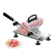 Load image into Gallery viewer, BAOSHISHAN Manual Frozen Meat Slicer Household Slicing Machine Cutter Stainless Steel for Mutton Beef Roll Bacon Cheese Vegetable Hot Pot Helper ZB-208B
