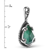 Load image into Gallery viewer, Carolyn Pollack Sterling Silver Malachite Charm
