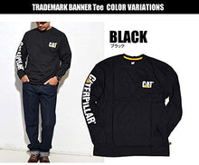Load image into Gallery viewer, Caterpillar Men's Big and Tall Trademark Banner Long Sleeve T-Shirt (Regular and Big & Tall Sizes), Black, 3X Large