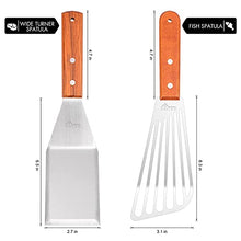 Load image into Gallery viewer, Hotec Metal Fish Spatula Kitchen Tongs with Silicone Tips