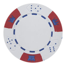 Load image into Gallery viewer, Brybelly Crown & Dice Poker Chip Heavyweight 14-Gram Clay Composite – Pack of 50 (White)