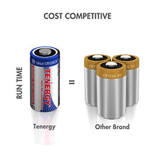 Load image into Gallery viewer, Tenergy 3V CR123A Lithium Battery, High Performance 1500mAh CR123A Cell Batteries PTC Protected for Cameras, Flashlight Replacement CR123A Batteries, 12 Pack (Non-Rechargeable)