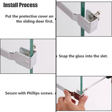 Load image into Gallery viewer, Qjaiune 2 Pack Sliding Glass Door Lock Showcase Display Case Lock, Ratchet Lock Reptile Cage Lock and Key, Vivarium Lock for Drawer Cabinet, Fit Thickness 0.08-0.31 Inch / 2-8mm, Keyed Alike