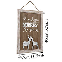 Load image into Gallery viewer, Valery Madelyn 16x12 inch Merry Christmas Wood Signs,Household Rustic Wooden Plaques,Decorative Hanging Wooden Sign Wall&Door Decor Art for Holiday Decoration