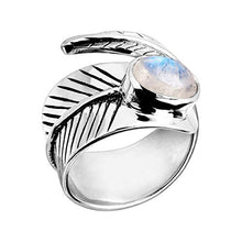Load image into Gallery viewer, Silpada 'Perfect Palm' Natural Moonstone Bypass Ring in Sterling Silver, Size 11