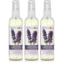 Load image into Gallery viewer, Natural Flower Power Air Freshener Spray | Lavender 4 Fl Oz | Pack of 3 | Scented w/ Pure Essential Oils | Non-Aerosol Plant-Based Odor Eliminator | Room, Linen, or Car Spray| Cruelty-Free & Vegan
