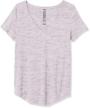 Load image into Gallery viewer, Amazon Brand - Core 10 Women's Pima Cotton Blend Short Sleeve V-Neck T-Shirt, Purple Spacedye, X-Large