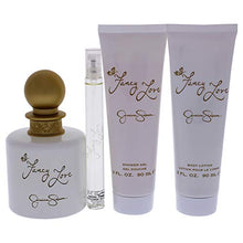 Load image into Gallery viewer, Fancy Love by Jessica Simpson for Women - 4 Pc Gift Set 3.4oz EDP Spray, 0.34oz EDP Mini Spray, 3oz Body Lotion, 3oz Bath & Shower Crème