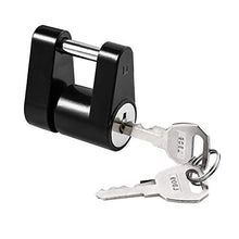 Load image into Gallery viewer, CZC AUTO Black Trailer Hitch Coupler Lock, Dia 1/4 Inch, 3/4 Inch Span for Tow Boat RV Truck Car's Coupler (1 Pack, Black)